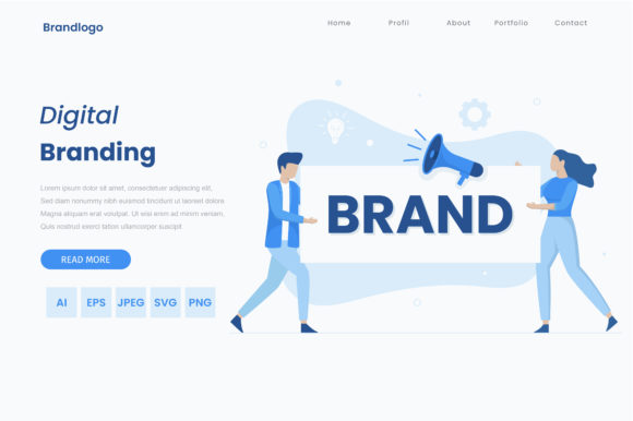 Crafting a Visual Story with a Branding Illustration Landing Page