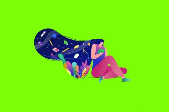 Dream Big in Design: The Flat Illustration A Lot Of Dream Asset