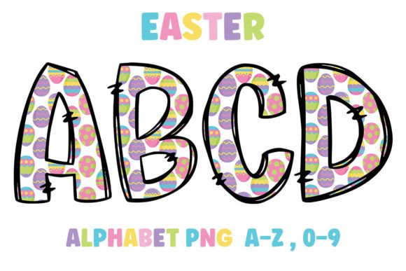 Easter Egg Alphabet Doodle Letter Font: A Designer's Spring Asset