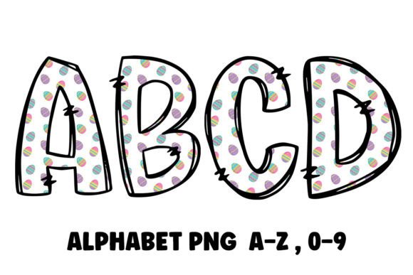 Easter Eggs Doodle Alphabet Sublimation: Beyond the Basic Font