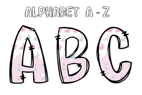 Easter Pink Flower Alphabet Sublimation: A Fresh Take on Floral Typography