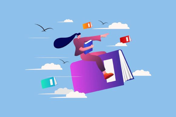 Flat Illustration Pursuing a Dream: Visualizing Ambition in Education