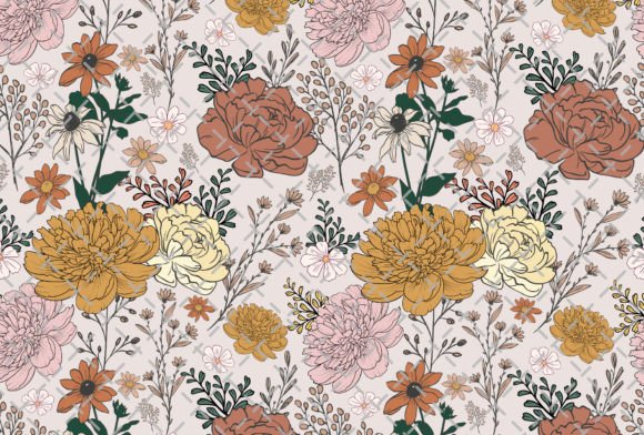 Retro Flowers Floral Seamless Pattern: A Designer's Go-To Asset