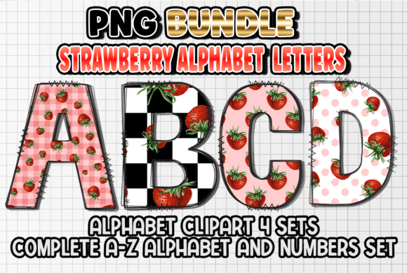 Strawberry Alphabet Letters: A Sweet Sublimation Font for Creative Projects