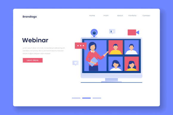 Webinar Illustration Landing Page: Engage Your Audience